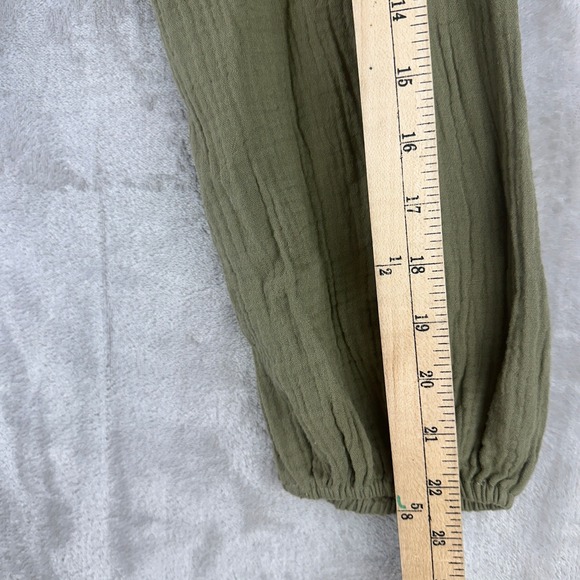 Madewell Lightspun Gauzy Julianne Smocked Waist Top Green Size Women's Large NEW - Picture 7 of 7